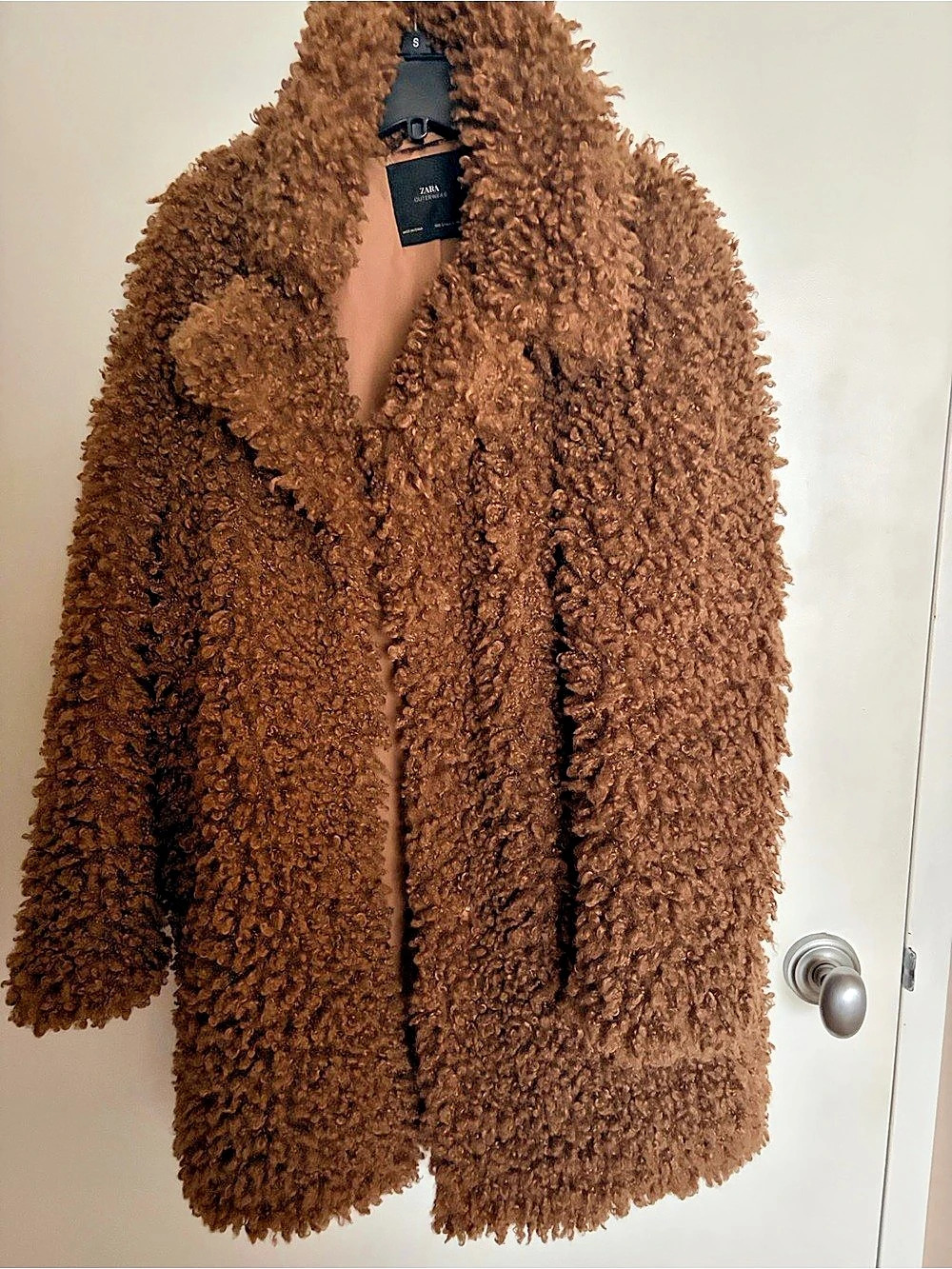 Zara Brown Teddy Jacket Like New